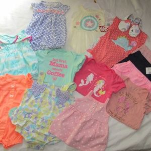 Baby girl romper summer bundle
